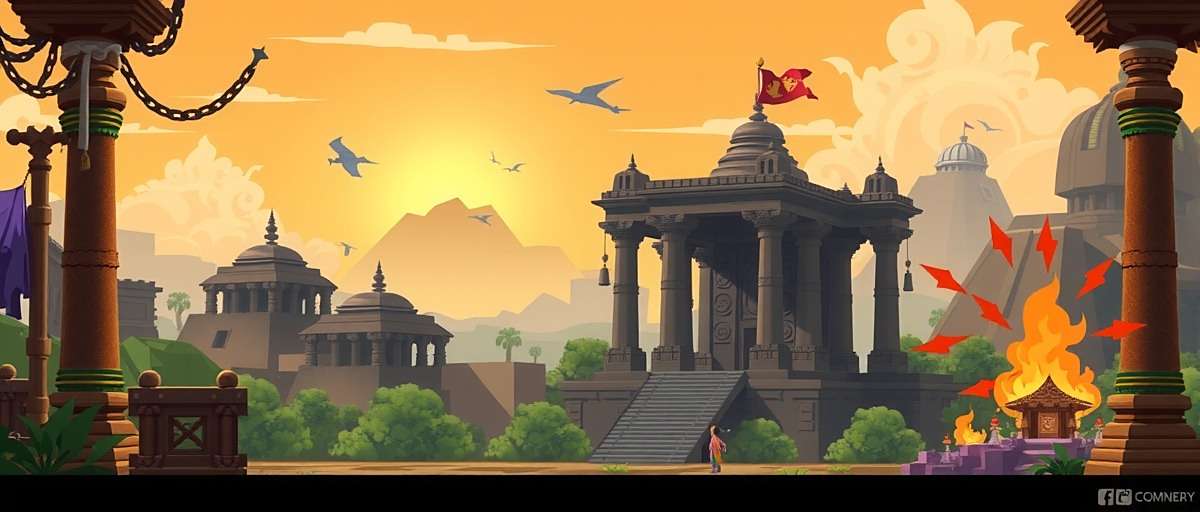 Concept art for upcoming Ancient Temple Dash Konark Sun Temple level
